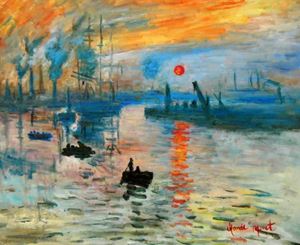 Afbeelding van Claude Monet - Sonnenaufgang c92158 50x60cm Ölgemälde handgemalt