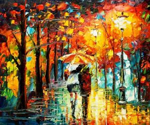 Εικόνα της Modern Art - Berlin unter den Linden c92168 50x60cm abstraktes Ölbild