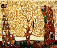 Resim Gustav Klimt - Der Lebensbaum c92170 50x60cm Jugendstil Ölgemälde handgemalt
