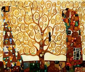 Resim Gustav Klimt - Der Lebensbaum c92170 50x60cm Jugendstil Ölgemälde handgemalt