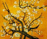Bild von Vincent van Gogh - Äste mit Mandelblüten Special Edition c92174 50x60cm Ölbild handgemalt