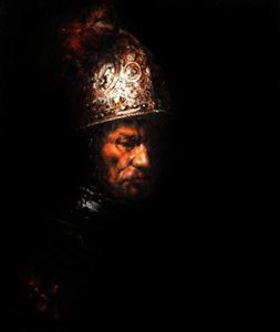 Image de Rembrandt - Mann mit Goldhelm c92493 50x60cm edles Ölgemälde handgemalt Museumsqualität