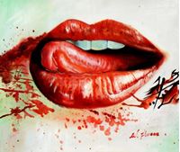 Εικόνα της Modern Art - I kissed a girl c92510 50x60cm beeindruckendes Ölgemälde