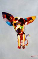 Εικόνα της Modern Art - Chihuahua Castingshow d92181 60x90cm abstraktes Ölbild