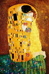 Picture of Gustav Klimt - Der Kuss d92182 60x90cm Jugendstil Ölgemälde handgemalt