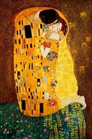 Immagine di Gustav Klimt - Der Kuss d92183 60x90cm Jugendstil Ölgemälde handgemalt
