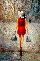 Εικόνα της Modern Art - Shopping Queen d92185 60x90cm exquisites Ölbild