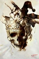 Εικόνα της Modern Art - Joker skull d92189 60x90cm exquisites Gemälde