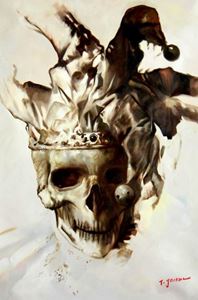 Obrazek Modern Art - Joker skull d92189 60x90cm exquisites Gemälde