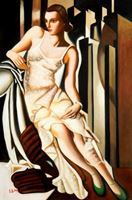Afbeelding van Homage of T. de Lempicka - Portrait der Madame Allan Bott d92192 60x90cm Ölbild handgemalt