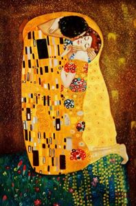 Picture of Gustav Klimt - Der Kuss d92194 60x90cm Jugendstil Ölgemälde handgemalt