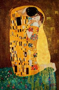 Picture of Gustav Klimt - Der Kuss d92197 60x90cm Jugendstil Ölgemälde handgemalt