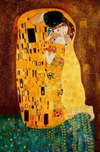 Picture of Gustav Klimt - Der Kuss d92198 60x90cm Jugendstil Ölgemälde handgemalt
