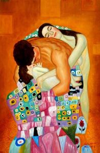 Resim Gustav Klimt - Die Familie d92202 60x90cm Jugendstil Ölbild