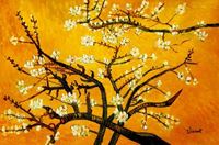 Bild von Vincent van Gogh - Äste mit Mandelblüten Special Edition d92208 60x90cm Ölbild handgemalt