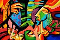Εικόνα της Modern Art - Das Gewissen d92212 60x90cm exquisites Ölbild