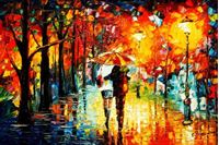 Εικόνα της Modern Art - Berlin unter den Linden d92216 60x90cm abstraktes Ölbild