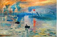 Immagine di Claude Monet - Sonnenaufgang d92228 60x90cm Ölgemälde handgemalt