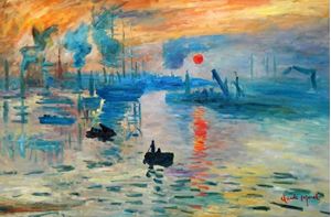 Afbeelding van Claude Monet - Sonnenaufgang d92228 60x90cm Ölgemälde handgemalt