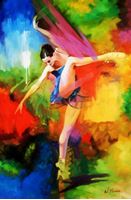 Εικόνα της Modern Art - The dancing queen d92470 60x90cm Ölbild handgemalt