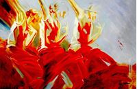 Εικόνα της Modern Art - tres de flamenco d92471 60x90cm modernes Ölgemälde