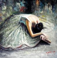 Εικόνα της Modern Art - Passion der Tänzerin e92292 60x60cm abstraktes Ölbild