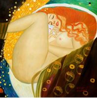 Afbeelding van Gustav Klimt - Danae e92293 60x60cm exquisites Ölgemälde