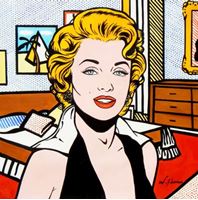 Afbeelding van Homage to Roy Lichtenstein - Marilyn Monroe e92520 60x60cm modernes Ölbild
