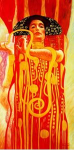 Afbeelding van Gustav Klimt - Medizin f92299 60x120cm eindrucksvolles Gemälde handgemalt