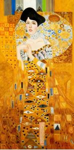 Afbeelding van Gustav Klimt - Adele Bloch Bauer I f92300 60x120cm exzellentes Ölbild handgemalt