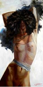 Εικόνα της Modern Art - Verführerischer Akt f92305 60x120cm exquisites Ölbild