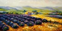 Εικόνα της Lavendelfeld in der Toskana f92307 60x120cm fantastisches Ölbild handgemalt
