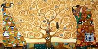 Resim Gustav Klimt - Der Lebensbaum f92308 60x120cm Jugendstil Ölgemälde handgemalt