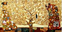Resim Gustav Klimt - Der Lebensbaum f92473 60x120cm Jugendstil Ölgemälde handgemalt