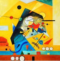 Resim Wassily Kandinsky - Harmonie tranquille g92324 80x80cm Ölbild handgemalt
