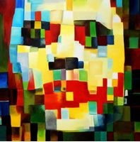 Εικόνα της Klee meets the Joker mix g92328 80x80cm exquisites Ölgemälde