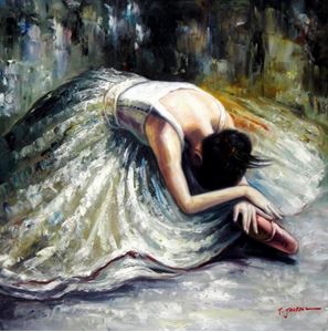 Εικόνα της Modern Art - Schwärmerei der Tänzerin g92334 80x80cm modernes Ölgemälde
