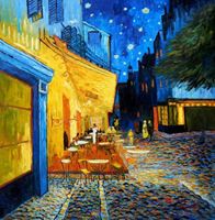 Afbeelding van Vincent van Gogh - Nachtcafe g92337 80x80cm exzellentes Ölgemälde handgemalt