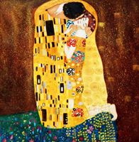 Resim Gustav Klimt - Der Kuss g92340 80x80cm Jugendstil Ölgemälde handgemalt