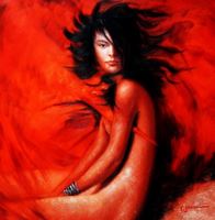 Εικόνα της Modern Art - Akt der Jungfräulichkeit g92344 80x80cm Ölbild handgemalt