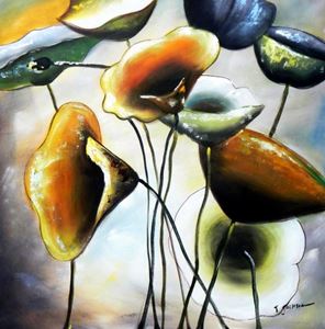 Εικόνα της Abstrakt Modern Art - Der Blumentanz g92346 80x80cm Ölgemälde handgemalt