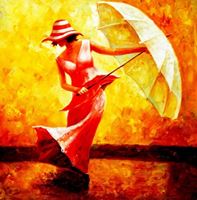 Εικόνα της Modern Art - Summer Days g92353 80x80cm handgemaltes Ölgemälde