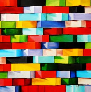 Εικόνα της Modern Art - The 3d Squarespace g92354 80x80cm fantastisches Ölbild