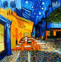 Image de Vincent van Gogh - Nachtcafe g92356 80x80cm exzellentes Ölgemälde handgemalt