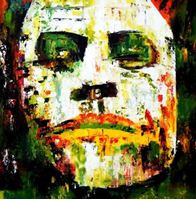 Afbeelding van Homage of the Dark Knight - The Joker Heath Ledger g92361 80x80cm exquisites Ölgemälde