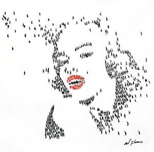 Εικόνα της Modern Art - Marylin Monroes people g92524 80x80cm eindrucksvolles Gemälde handgemalt