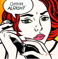 Afbeelding van Homage to Roy Lichtenstein - Alright g92526 80x80cm modernes Ölbild