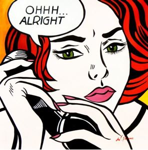 Afbeelding van Homage to Roy Lichtenstein - Alright g92526 80x80cm modernes Ölbild