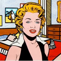Afbeelding van Homage to Roy Lichtenstein - Marilyn Monroe g92529 80x80cm modernes Ölbild