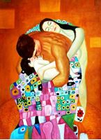 Resim Gustav Klimt - Die Familie i92378 80x110cm Jugendstil Ölbild